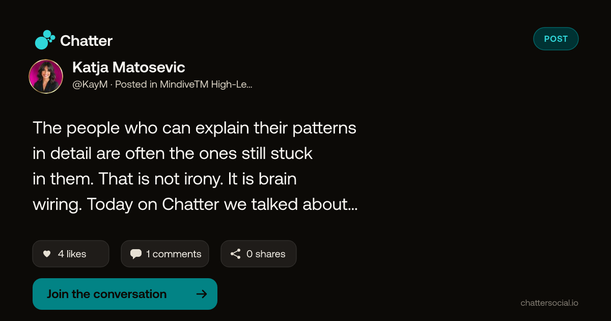 Katja Matosevic on Chatter