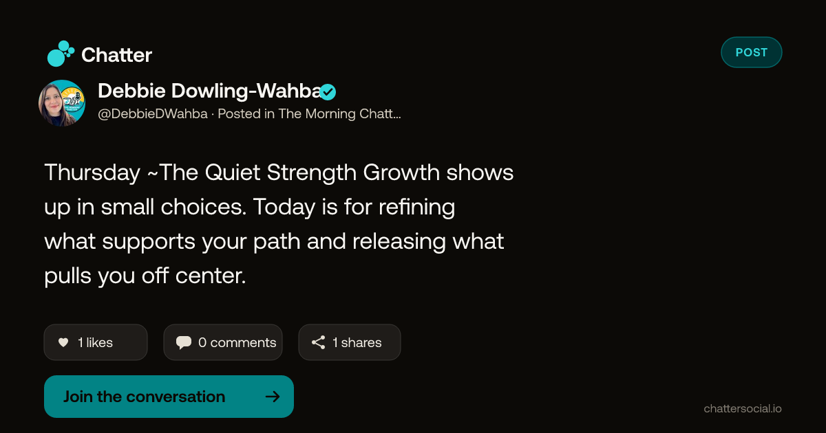 Debbie Dowling-Wahba on Chatter
