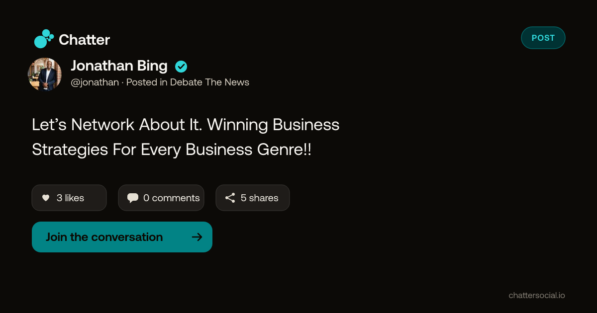 Jonathan Bing on Chatter