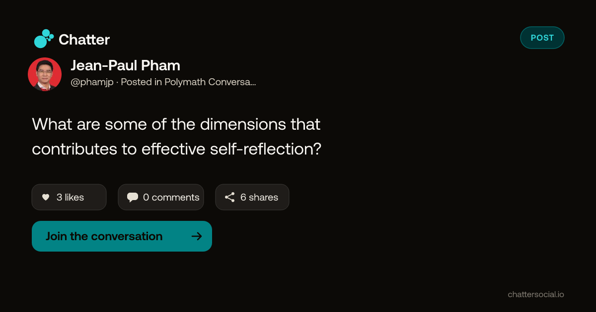 Jean-Paul Pham on Chatter