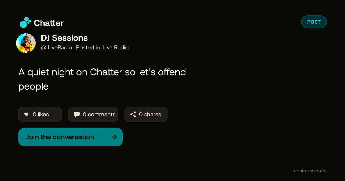 DJ Sessions on Chatter