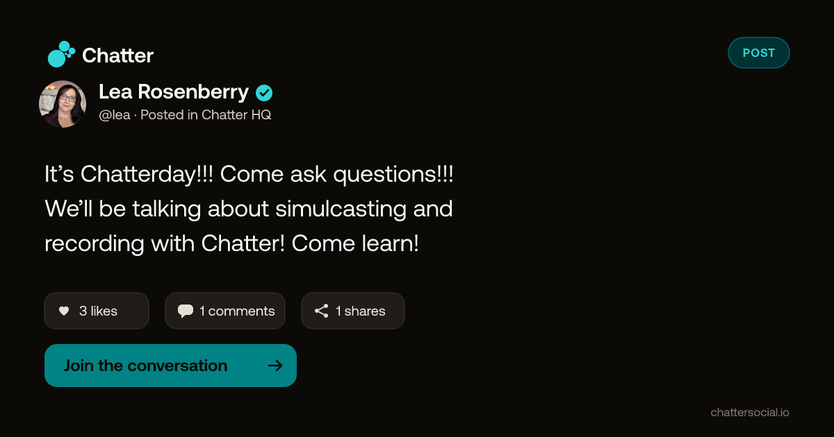 Lea Rosenberry on Chatter