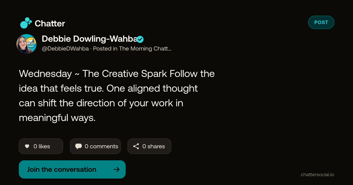 Debbie Dowling-Wahba on Chatter