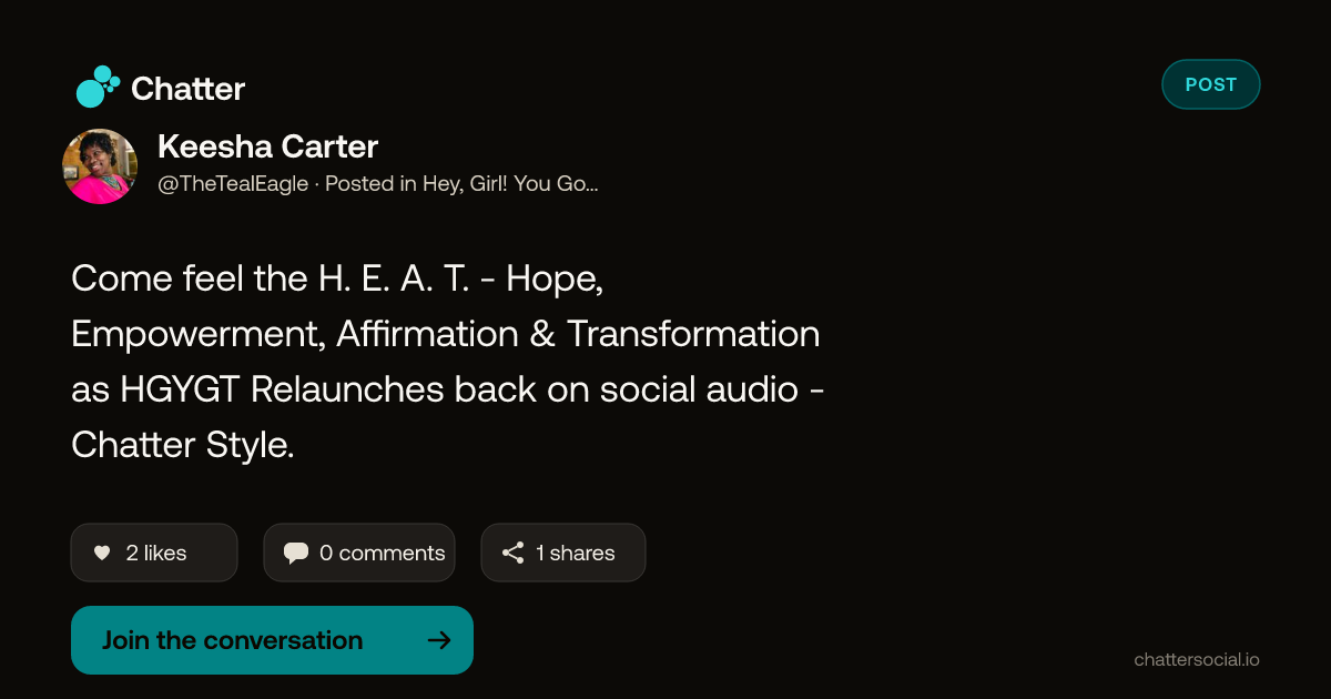 Keesha Carter on Chatter
