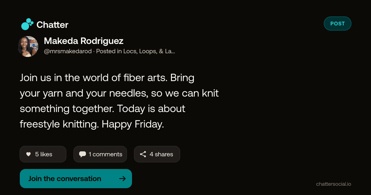 Makeda Rodriguez on Chatter
