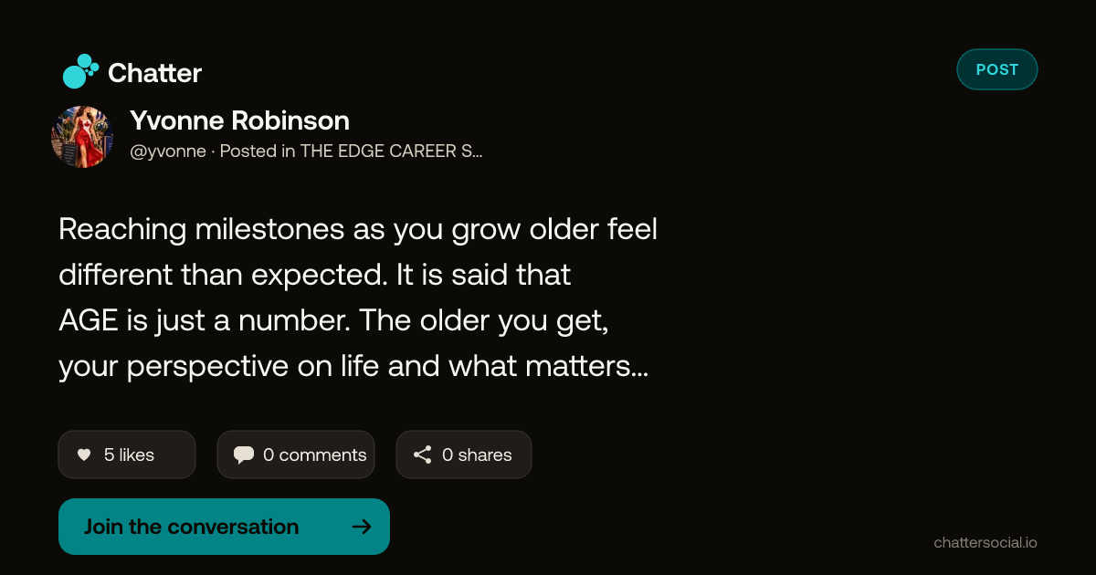 Yvonne Robinson on Chatter