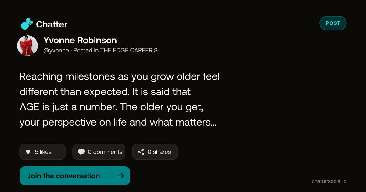 Yvonne Robinson on Chatter