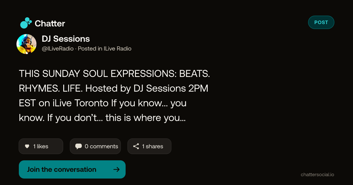 DJ Sessions on Chatter