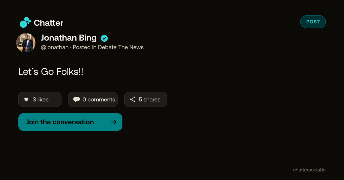 Jonathan Bing on Chatter
