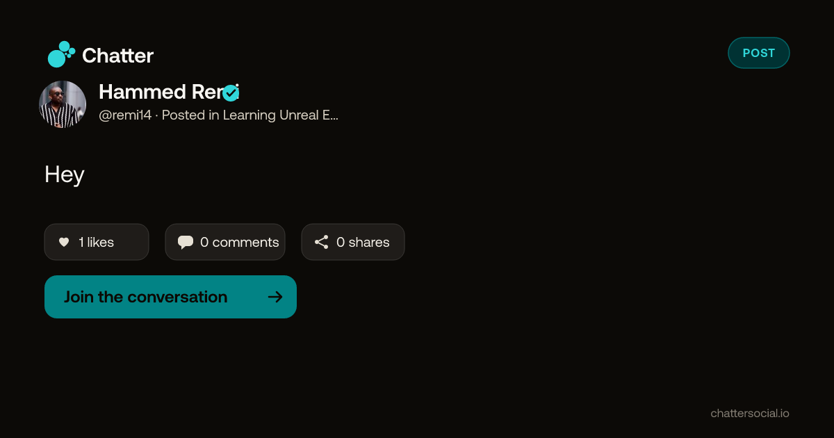 Hammed Remi on Chatter