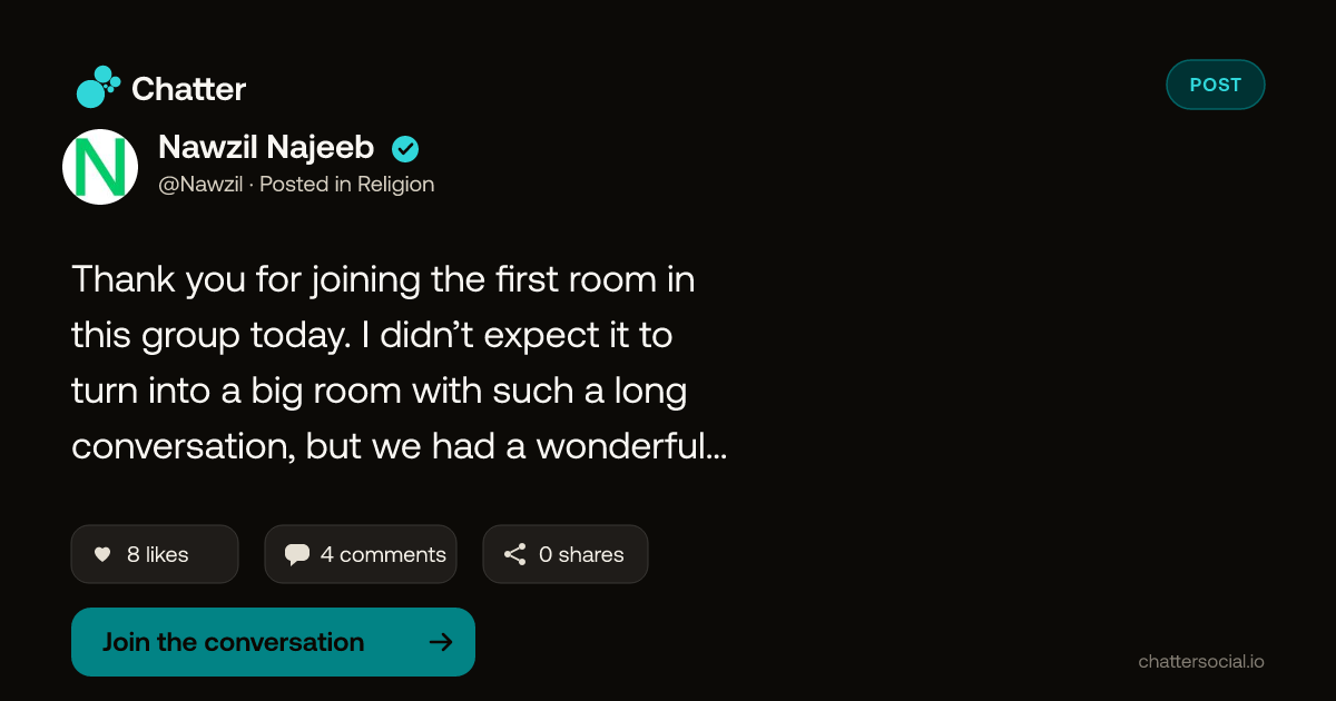 Nawzil Najeeb on Chatter