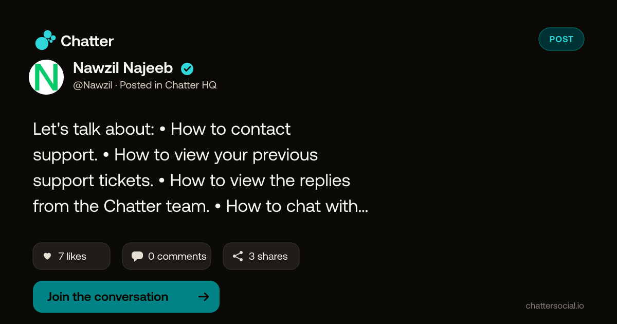Nawzil Najeeb on Chatter