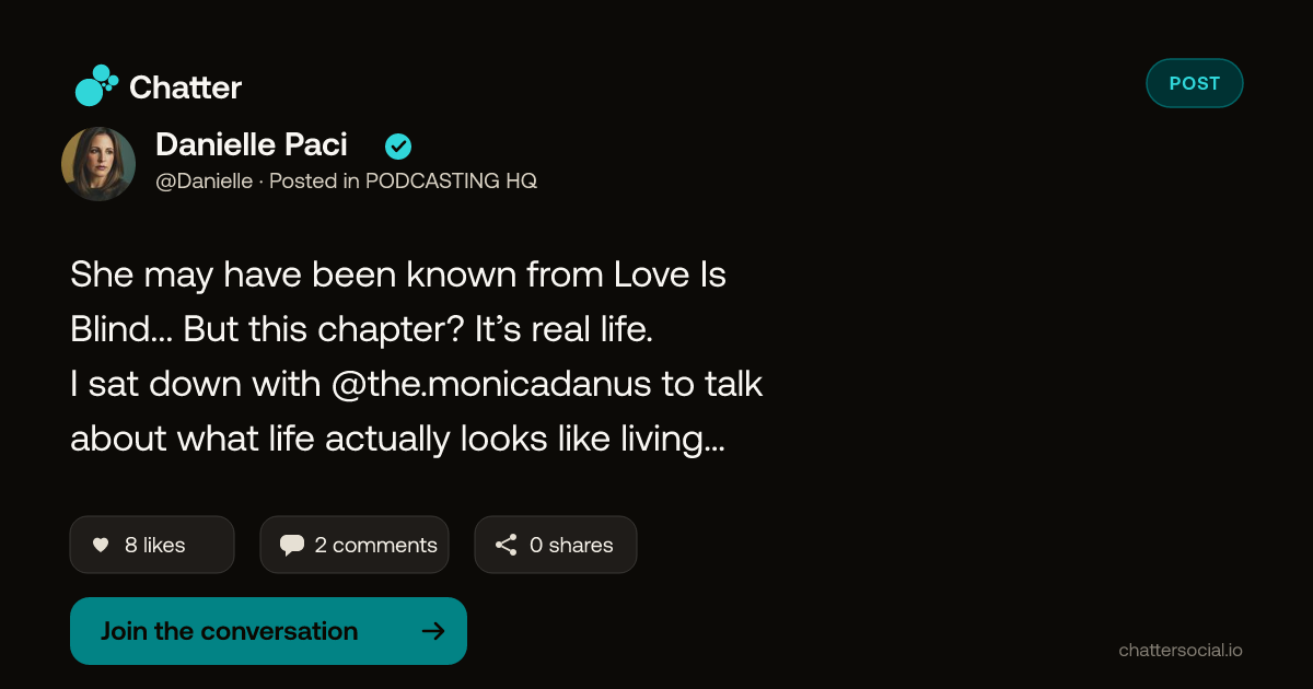 Danielle Paci on Chatter
