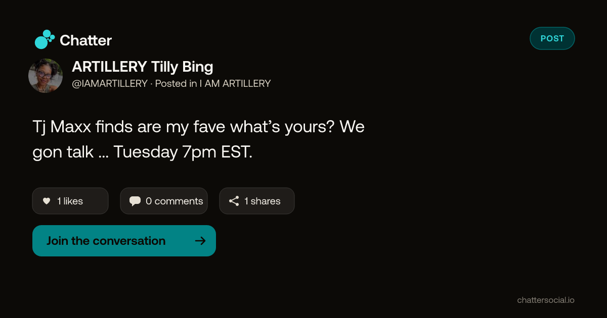 ARTILLERY Tilly Bing on Chatter