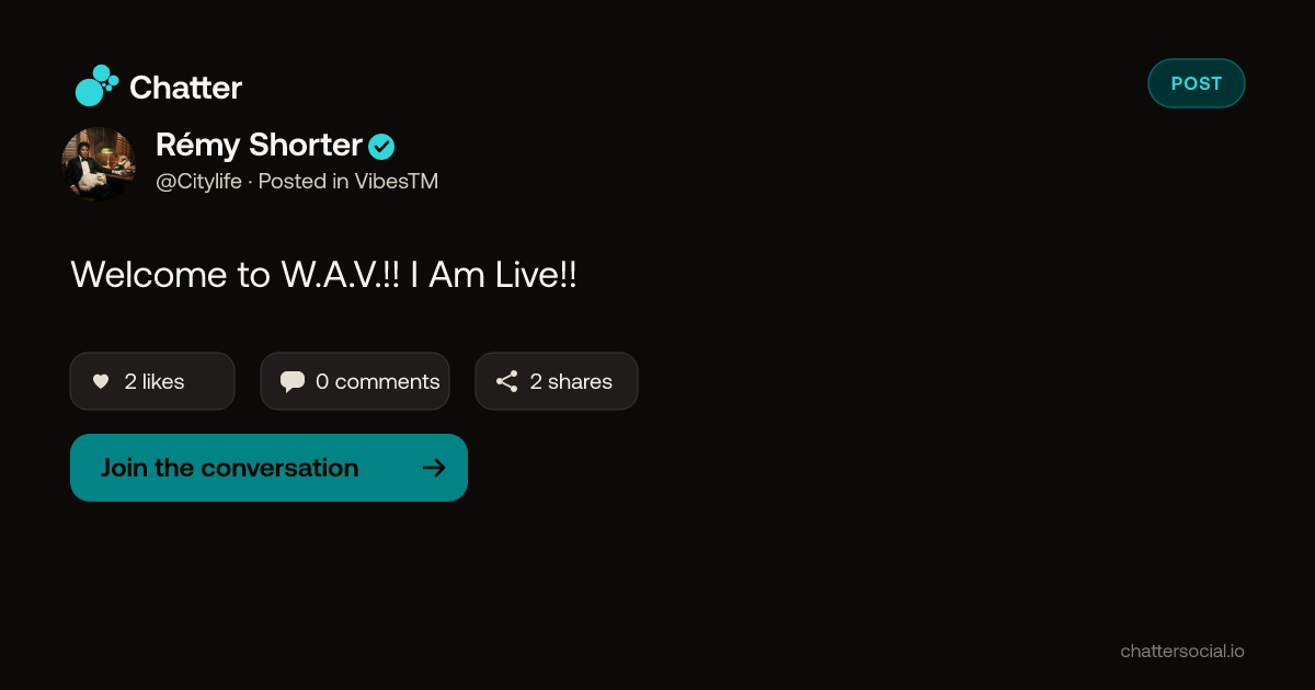 Rémy Shorter on Chatter