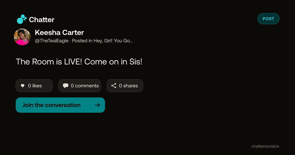 Keesha Carter on Chatter