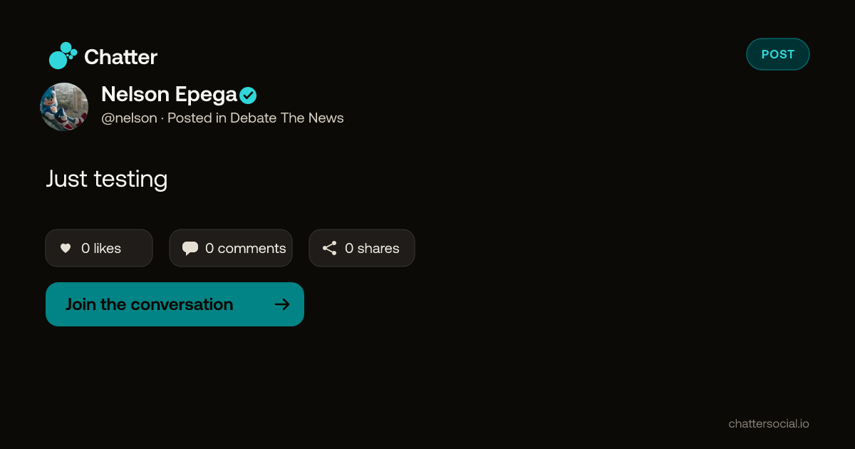 Nelson Epega on Chatter