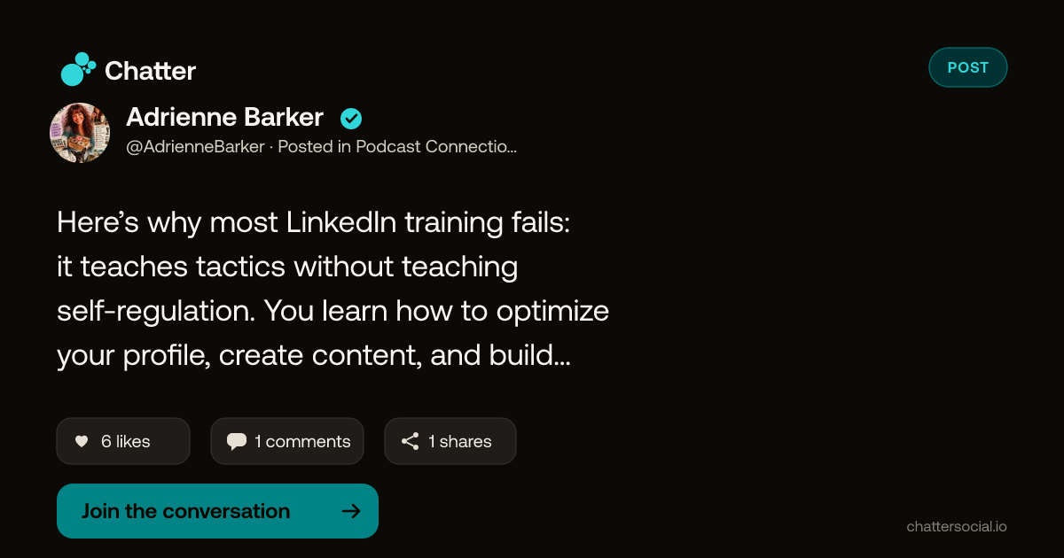 Adrienne Barker on Chatter