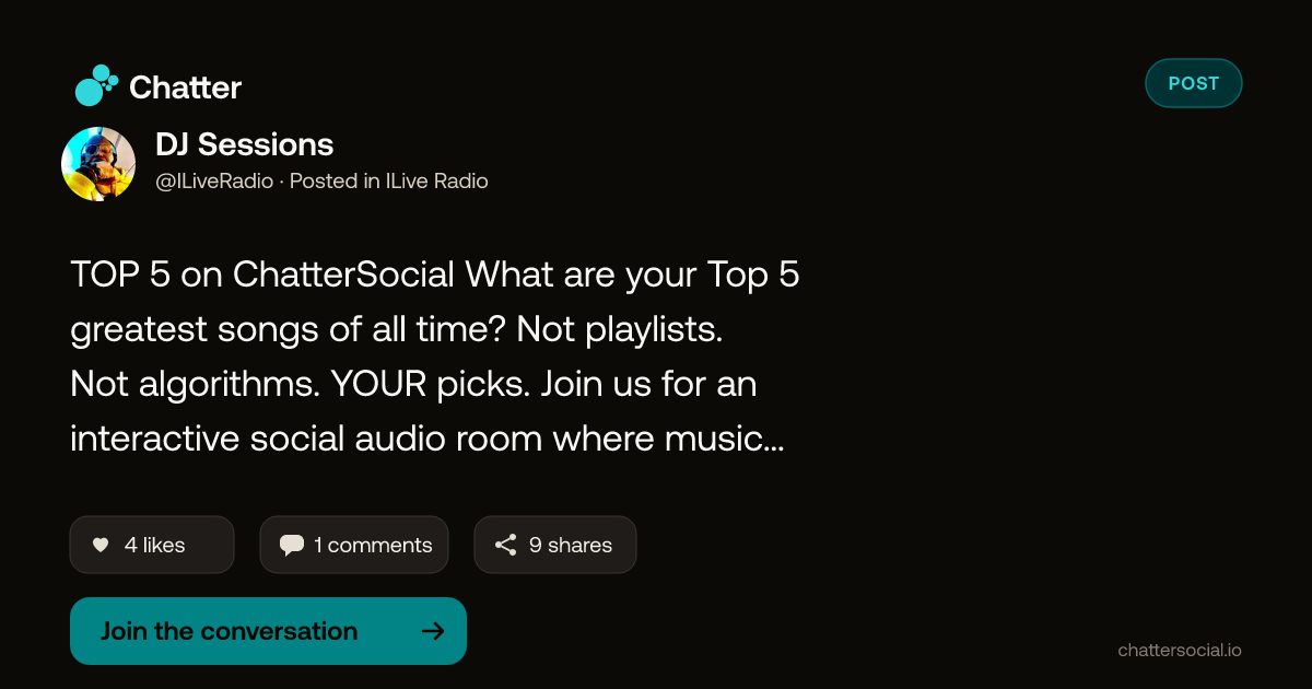 DJ Sessions on Chatter