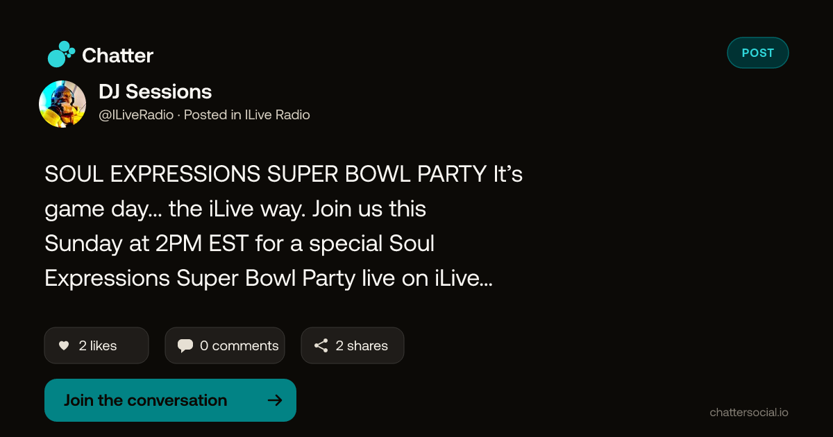 DJ Sessions on Chatter