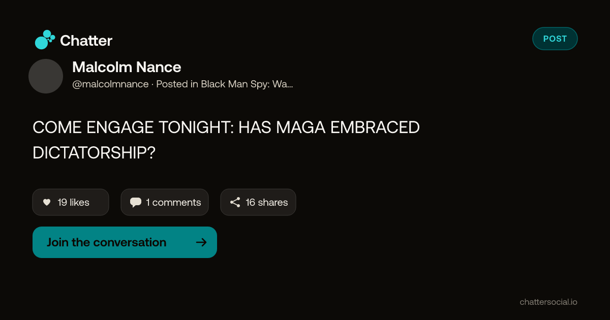 Malcolm Nance on Chatter