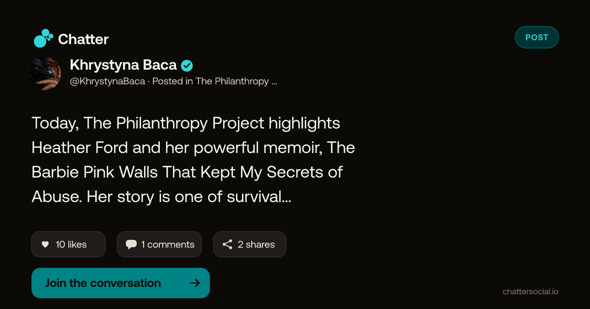 Khrystyna Baca on Chatter