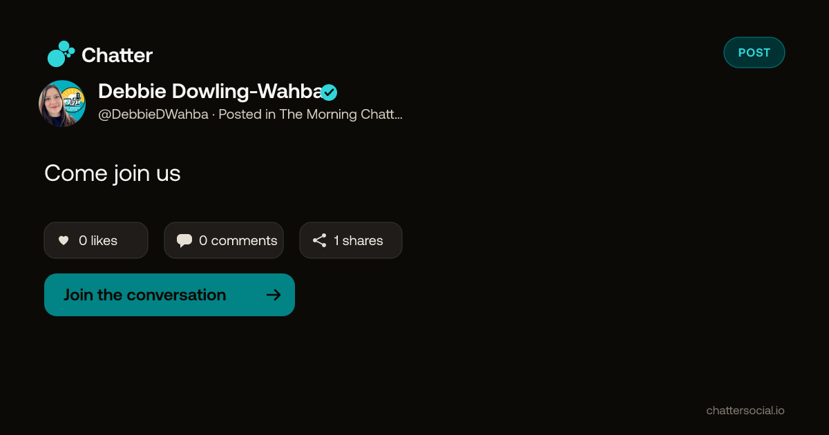 Debbie Dowling-Wahba on Chatter