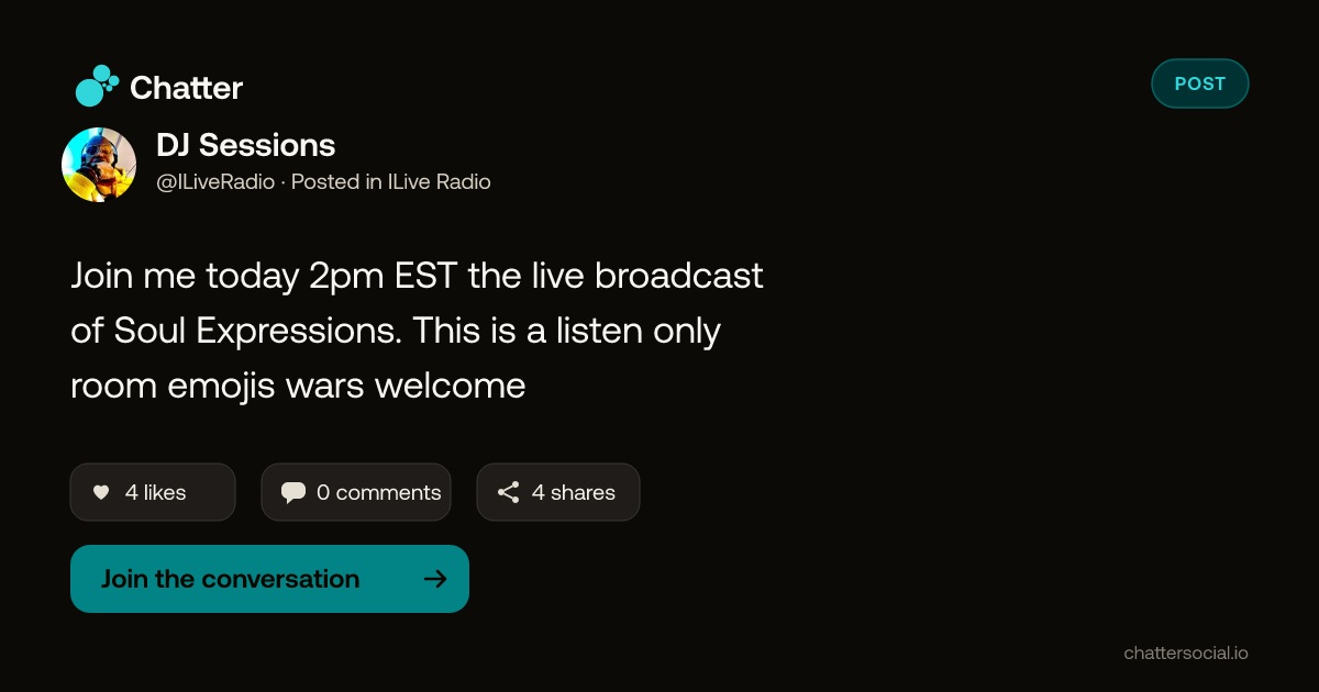 DJ Sessions on Chatter