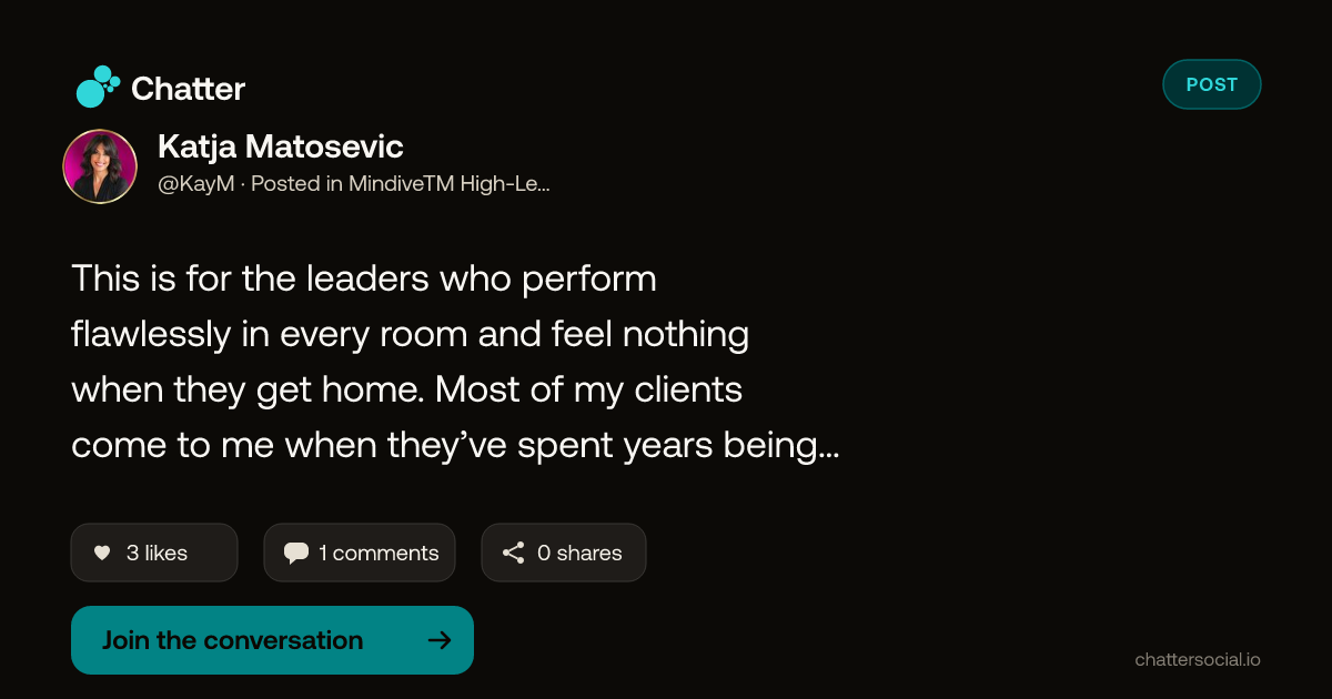 Katja Matosevic on Chatter