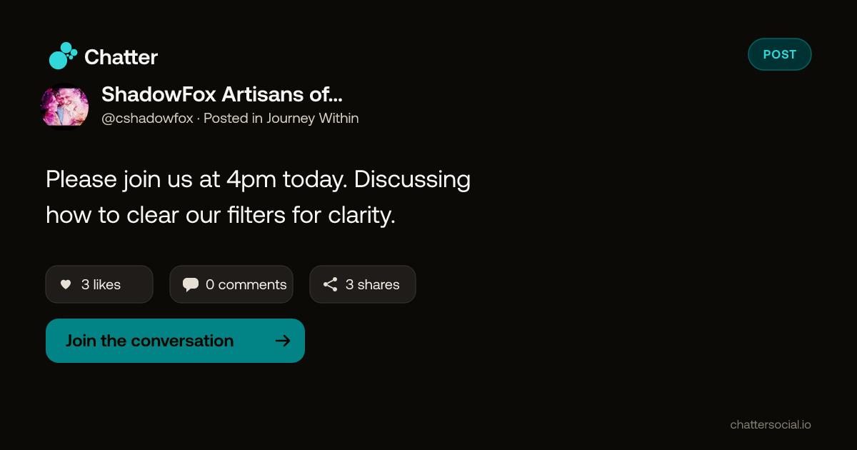 ShadowFox Artisans of the Spirit on Chatter