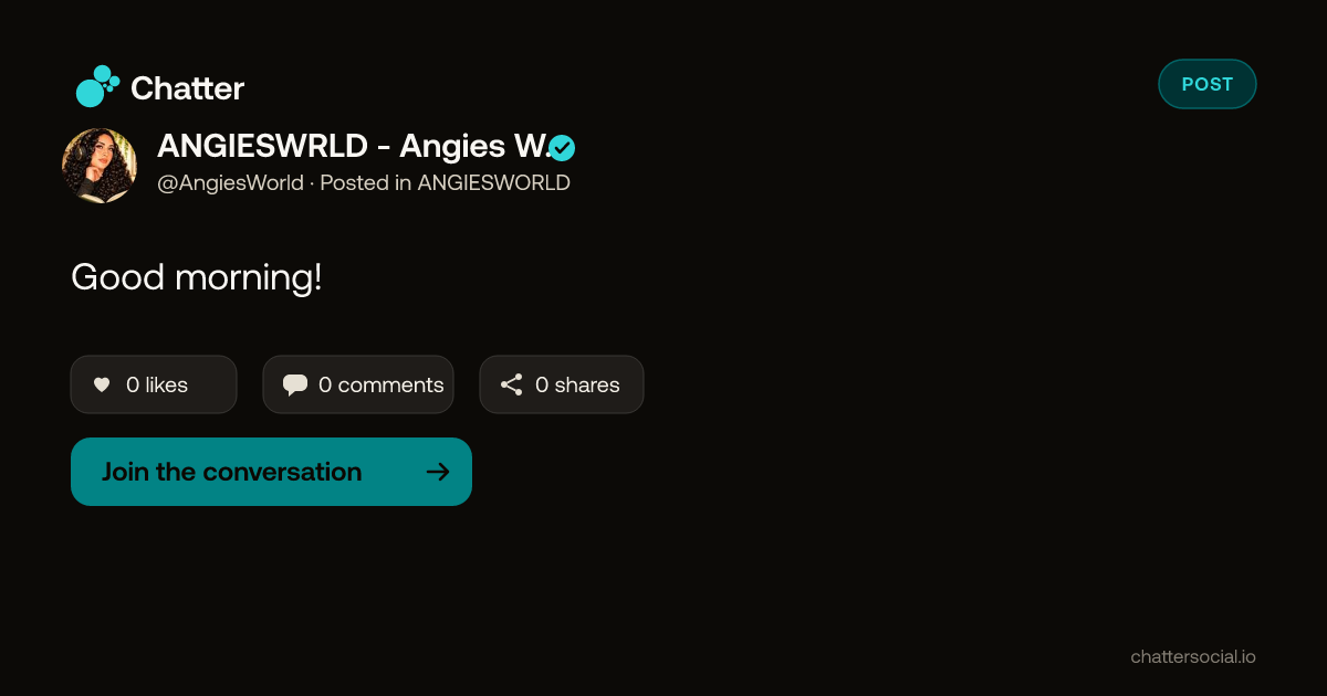 ANGIESWRLD - Angies World on Chatter
