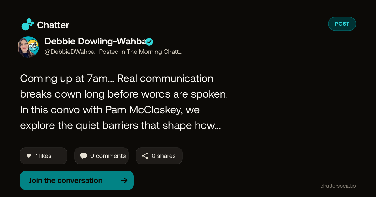 Debbie Dowling-Wahba on Chatter
