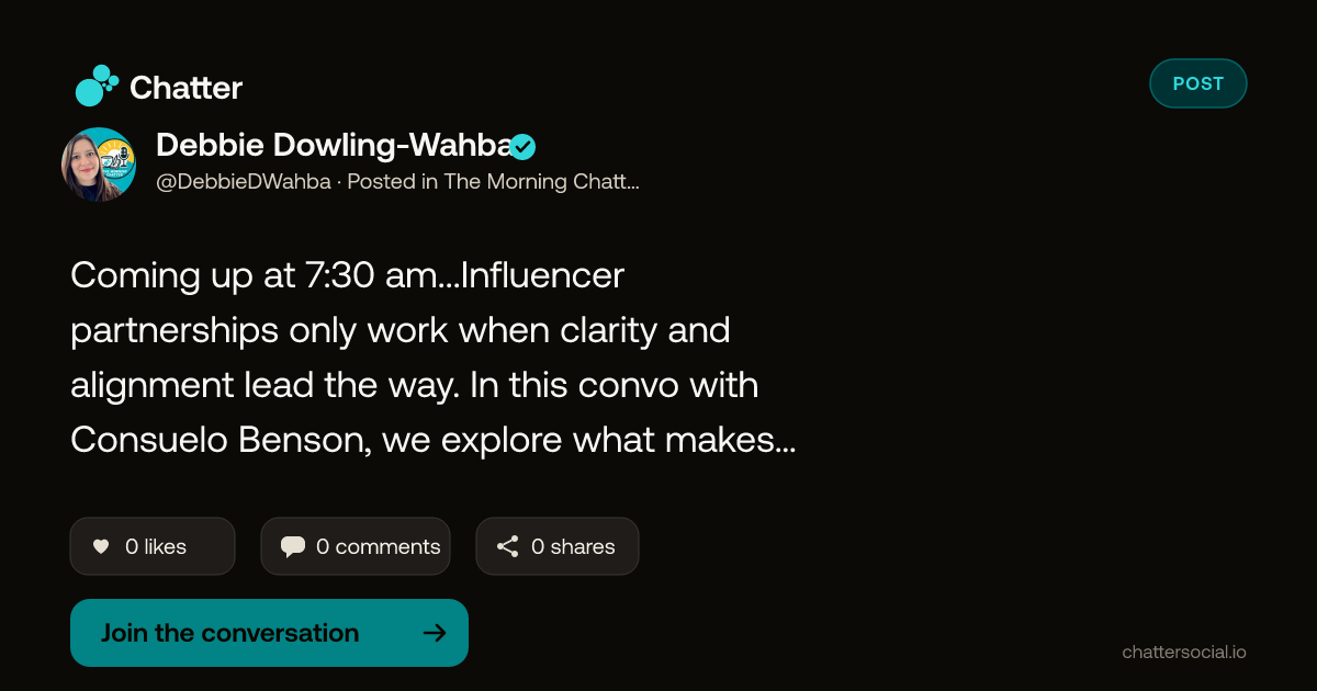 Debbie Dowling-Wahba on Chatter