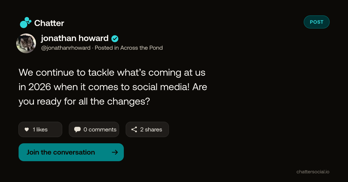 jonathan howard on Chatter