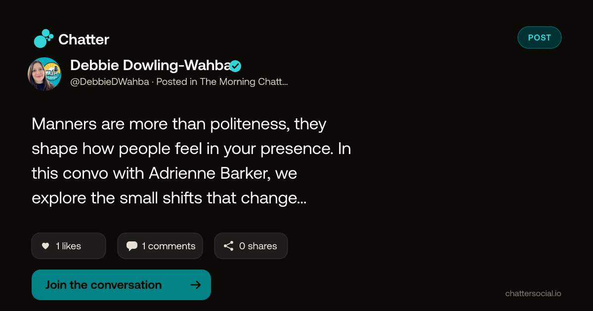 Debbie Dowling-Wahba on Chatter