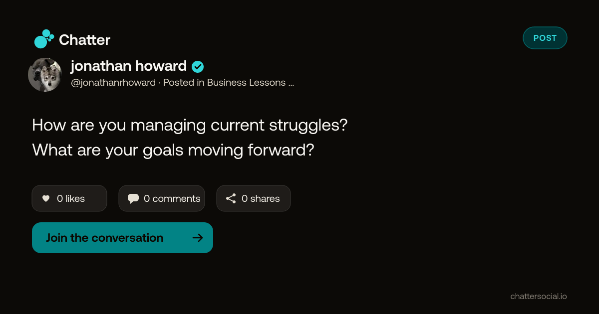 jonathan howard on Chatter