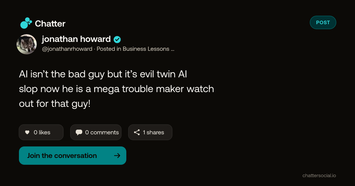 jonathan howard on Chatter