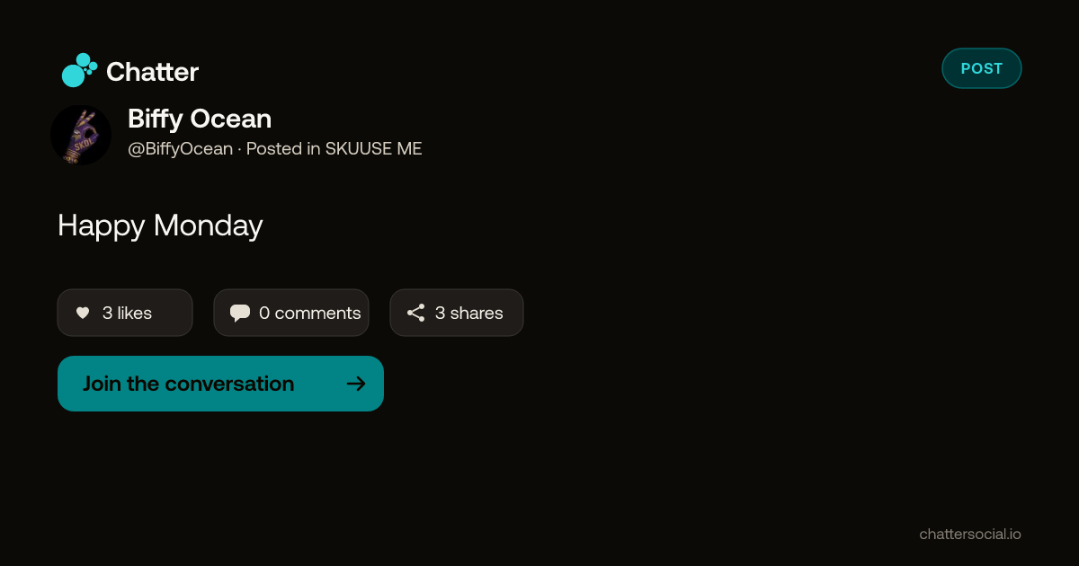 Biffy Ocean on Chatter