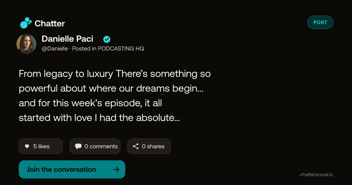 Danielle Paci on Chatter