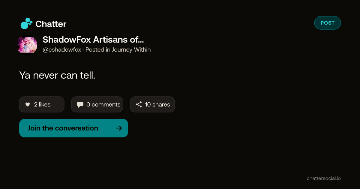 ShadowFox Artisans of the Spirit on Chatter