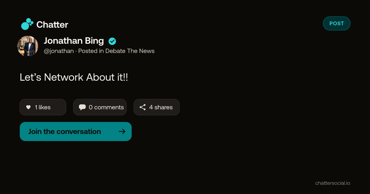 Jonathan Bing on Chatter