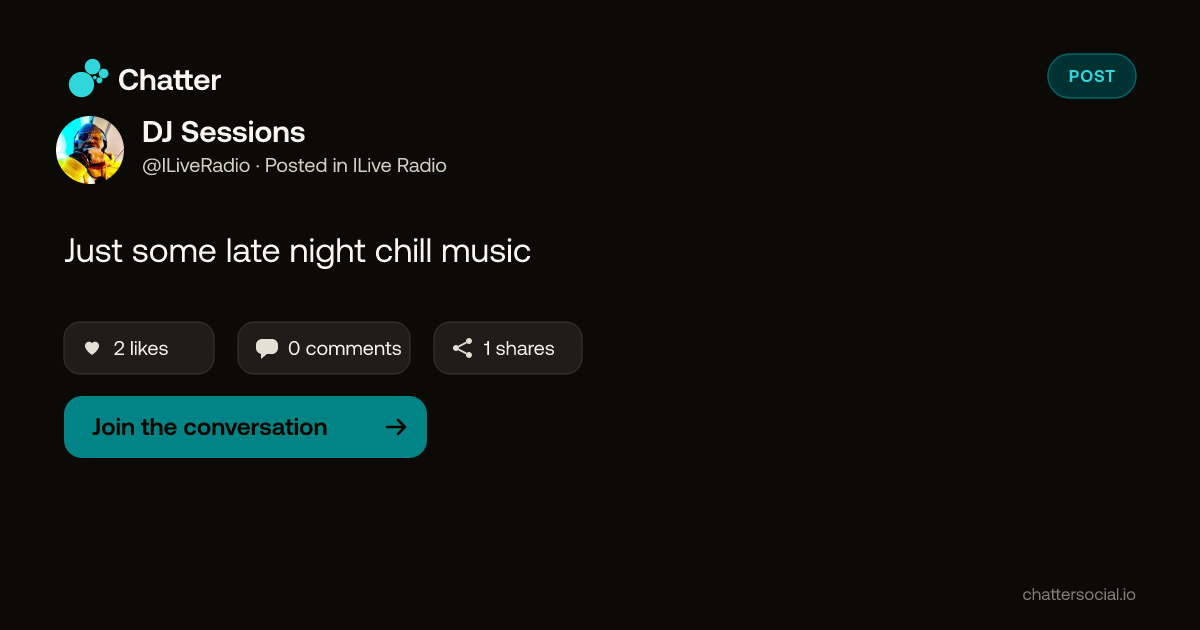 DJ Sessions on Chatter