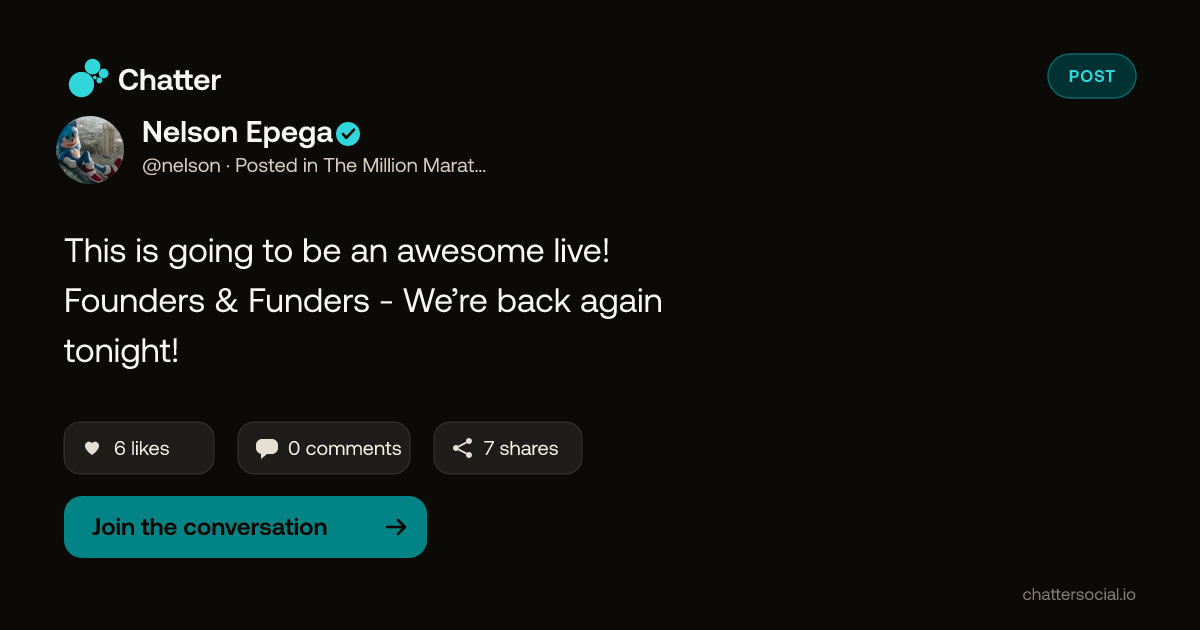 Nelson Epega on Chatter