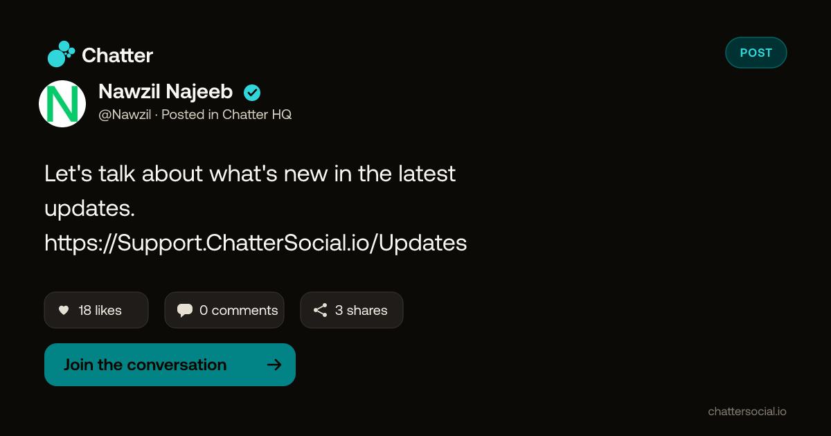 Nawzil Najeeb on Chatter