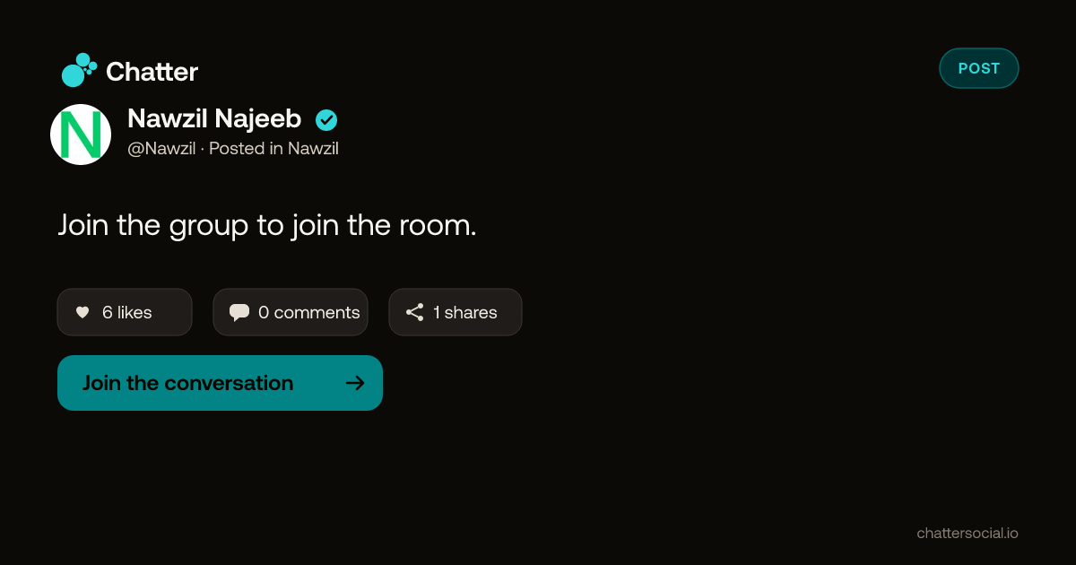 Nawzil Najeeb on Chatter