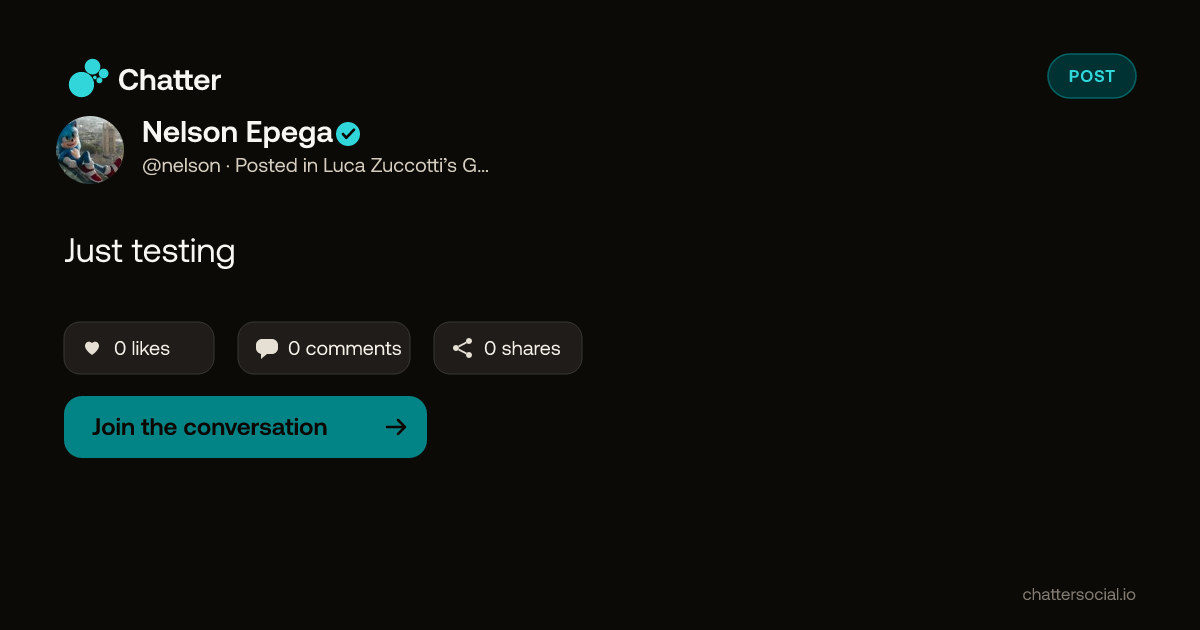 Nelson Epega on Chatter