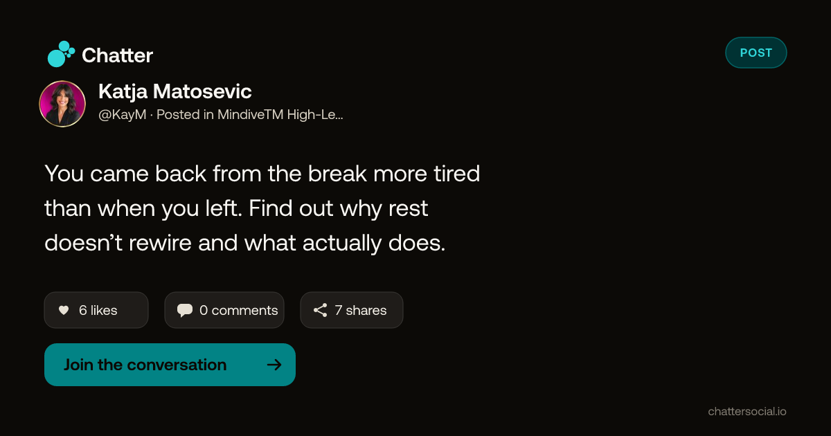 Katja Matosevic on Chatter