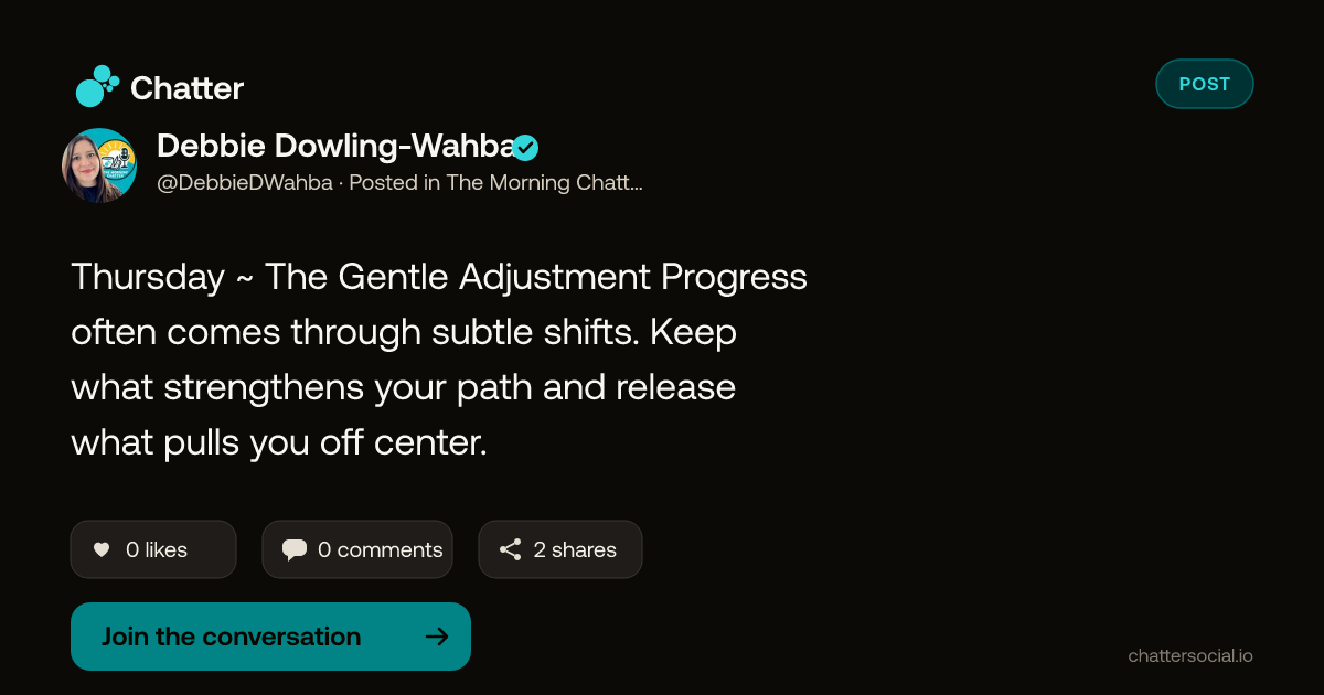 Debbie Dowling-Wahba on Chatter