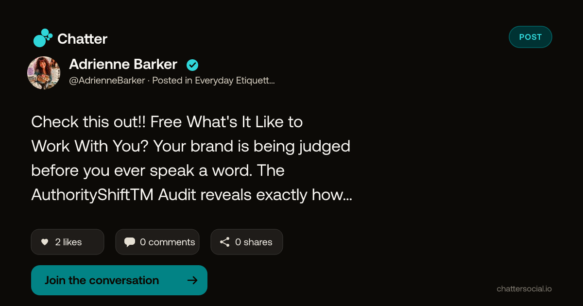 Adrienne Barker on Chatter