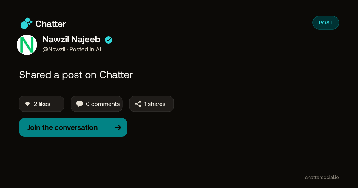 Nawzil Najeeb on Chatter